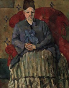 Madame Cezanne in a Red Armchair