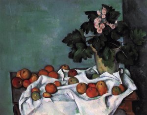 Still-Life with Apples and a Pot of Primroses