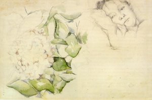 Madame Cezanne (Hortense Fiquet) With Hortensias