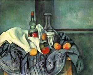 Paul Cezanne - Still life with bottle and jug